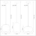 VASO AMBER Milagro lampy wiszące szklane klosze w kolorze bursztynu