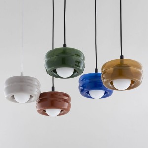 TEVO kolorowe lampy wiszące ze szkła 1 x G9 Argon