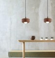 woczesna lampa wisząca ze szkła TEVO terakota Argon 8817