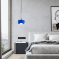 granatowa lampa wisząca do sypialni TEVO kobalt Argon 8818