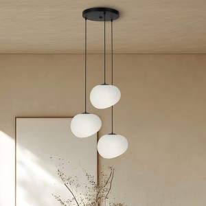 STONES lampa wisząca 3xE27 białe klosze Candellux