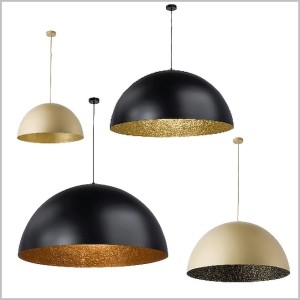 SFERA czarno złote lampy wiszące z kompozytu 1xE27 Sigma