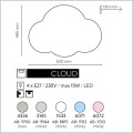 TKlighting lampy pastelowe CLOUD 63cm 4xE27
