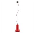 lampa wisząca z czerwonym kloszem BENITA Alfa 9618