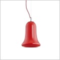 szklana lampa czerwony dzwon BENITA Alfa 9618