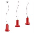 czerwone lampy wiszące szklany klosz BENITA Alfa 9618