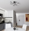 czarna lampa wisząca do kuchni HALO 6 BLACK Emibig 1355/6