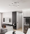biała lampa sufitowa do salonu HALO 6 WHITE Emibig 1356/6