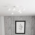 biała sześciopunktowa lampa sufitowa HALO 6 WHITE Emibig 1356/6