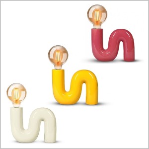 POP SERPENT kolorowa ceramiczna lampa biurkowa E27 LyOma