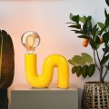 żółta błyszcząca lampka stołowa POP SERPENT Lyoma LX23817