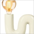 kremowa ceramiczna lampka stołowa POP SERPENT Lyoma LX24801