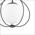czarna lampa wisząca z kloszem kulą REMI Alfa 60668