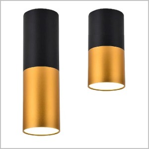 TUBA Czarno Złota lampa sufitowa 12 lub 20 cm GU10 Candellux