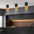 Tuba lampa sufitowa do kuchni Czarno Złota 12cm GU10 Candellux