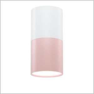 TUBA Biało Różowa 12cm lampa sufitowa GU10 Candellux