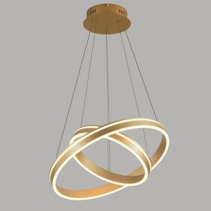 VIVIES lampa wisząca LED podwójne okręgi 3000K Aviano