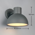 antracytowa lampa IP44 na elewację ELBE Trio 262360142