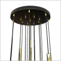 czarna podsufitka lampa wisząca SELTER 17 Premium Gold Emibig 1332/17