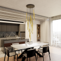 lampa wisząca SELTER 17 Premium Gold Emibig 1332/17