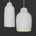 biała lampa wisząca 3 klosze ceramiczne NORA Sigma