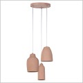 lampa wisząca 3 klosze w kolorze mocca NORA 3 Sigma 41384