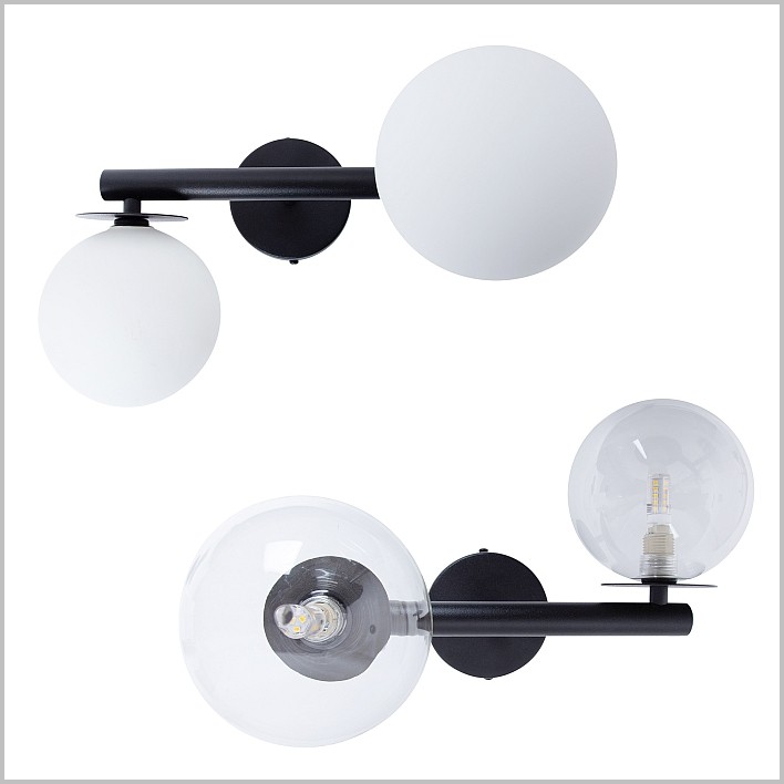 Sigma Lighting czarne kinkiety AVOLA BLACK 2 x G9