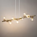 złota lampa wisząca dziewięć bezbarwnych kloszy AVOLA 9 Sigma 40801