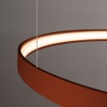 czerwona lampa wisząca ring LED Thoro RIO
