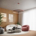 ceglasta lampa LED do salonu RIO ochra Thoro