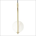 lampa wisząca złoty mosiądz biały klosz Cordel Candellux 31-73457