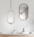 złota lampa wisząca z białą kulą Cordel Candellux 31-73457