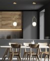 złote lampy wiszące do nowoczesnej kuchni Cordel Candellux 31-73457