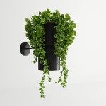 KUKKIA czarny kinkiet ścienny lampa doniczka na kwiaty 1xGU10 Thoro