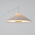 lampa podłogowa beżowy klosz na wysięgniku POISE A SILK GREY Nowodvorski 11686