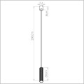 IVAR Thoro lampa wisząca LED 8W tuba 30 cm