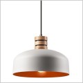 biała lampa wisząca pomarańczowe wnętrze COSMO biały/orange Lamkur LM-1.M-1