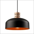 czarna lampa wisząca pomarańczowe wnętrze COSMO czarny/orange Lamkur LM-1.M-1