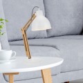 drewniana lampka w stylu skandynawskim MARCELLO Lamkur LN-1.96 BIAŁA