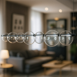 ATOLA designerska szklana lampa wisząca LED 125 cm Milagro