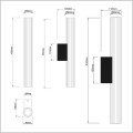 szklane kinkiety IP44 wielkość 45 i 61 cm LINEA Light Prestige
