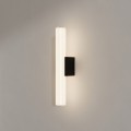 kinkiet szklana tuba na czarnej podstawie LINEA Light Prestige LP-0510/1W-45 BK