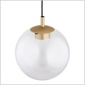 lampa wisząca szklana transparentna kula złote wykończenie SACRAMENTO Argon 8828