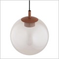 duża lampa wisząca kula 30 cm szkło opalizowane brudny róż z efektem mgły SACRAMENTO Argon 8829