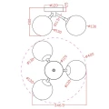 plafon sufitowy 3 x G9 Light Prestige DORADO LP-002/3C