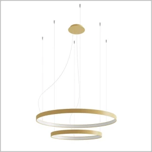 RIO 2 LED żyrandol złoty mat 55-78 cm Thoro