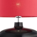 czarna lampa z czerwonym abażurem SEKWANA Argon 3046