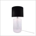szklana lampa stołowa czarny abażur AMARSA TRANSPARENT Zuma 5507BK