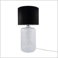 szklana lampa stołowa czarny abażur AMARSA TRANSPARENT Zuma 5507BK