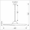 lampa wisząca 60 cm 1xe27 DECO candellux 31-38272
